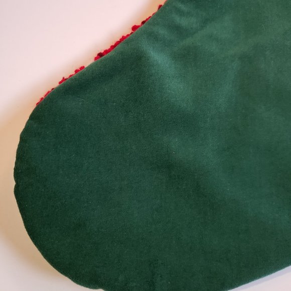 Vintage Christmas stocking poinsettia red green Country Living Collection - Picture 7 of 11